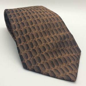 DKNY Copper and Black 100% Silk Tie
